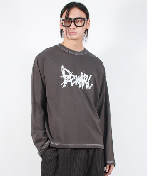 DEMARC(ドゥマーク)の「M GRAFFITI LOGO TEXT BOXY LONG SLEEVE - Charcoal(Tシャツ/カットソー・メンズ・その他・MEDIUM/LARGE)」の7枚目の写真