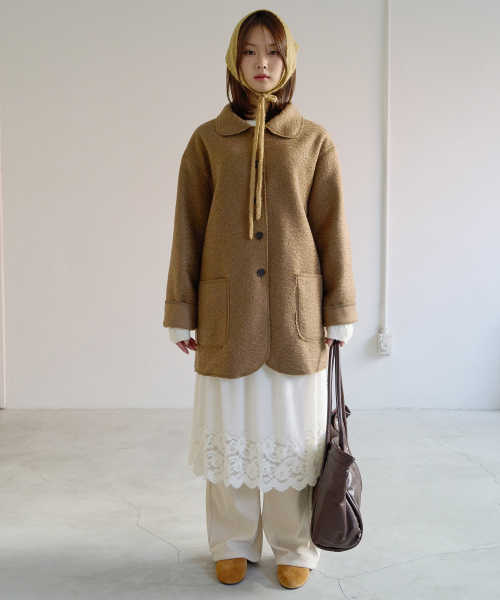 JULIAPEPE(ジュリアペペ)の「Woolly Cozy Coat (Camel)(チェスターコート・レディース・その他・FREE)」の2枚目の写真