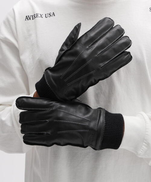 AVIREX（アヴィレックス）の「LEATHER GLOVES TYPE A-10 / レザーグローブ A-10タイプ / AVIREX / アヴィレックス（手袋・メンズ・ブラック/ブラウン・F）」の4枚目の写真