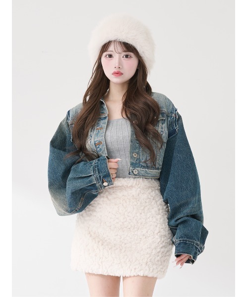 Darich（ダーリッチ）の「ショルダーオープンアンサンブルニットトップス（ニット/セーター・レディース・グレー/アイボリー/サックスブルー/ブラック・FREE）」の19枚目の写真