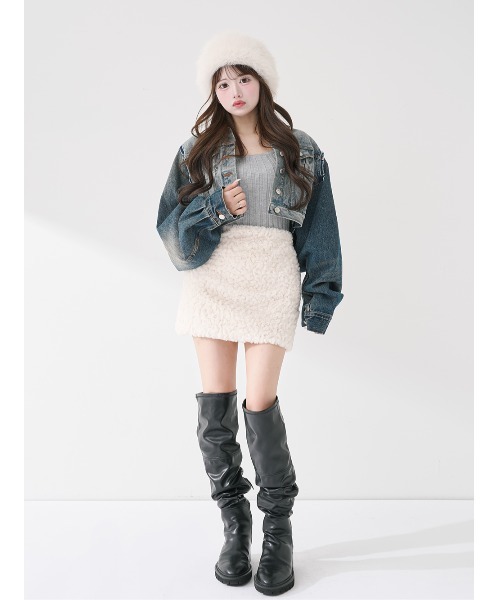 Darich（ダーリッチ）の「ショルダーオープンアンサンブルニットトップス（ニット/セーター・レディース・グレー/アイボリー/サックスブルー/ブラック・FREE）」の20枚目の写真