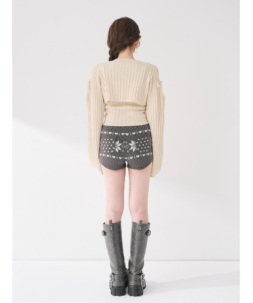 Darich（ダーリッチ）の「ショルダーオープンアンサンブルニットトップス（ニット/セーター・レディース・グレー/アイボリー/サックスブルー/ブラック・FREE）」の17枚目の写真