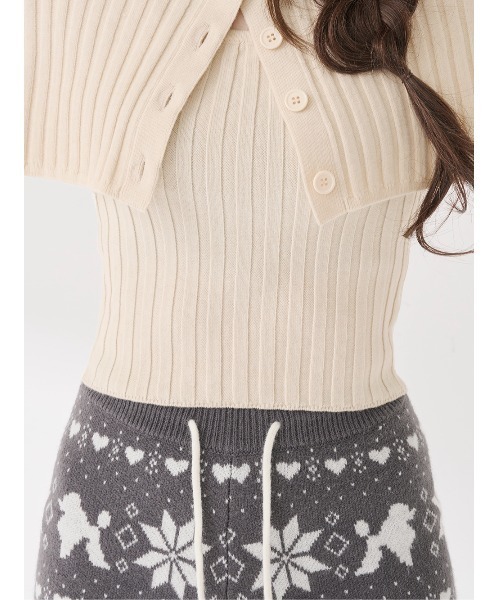 ショルダーオープンアンサンブルニットトップス（ニット/セーター