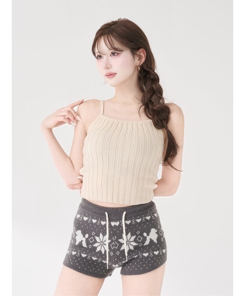 ショルダーオープンアンサンブルニットトップス（ニット/セーター