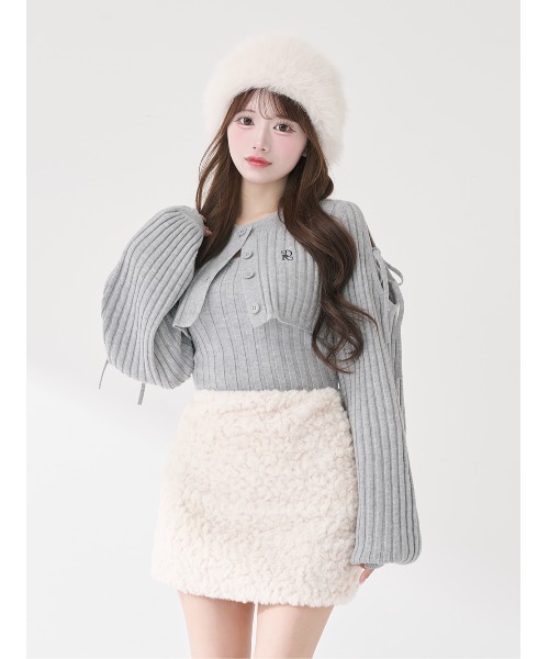 ショルダーオープンアンサンブルニットトップス（ニット/セーター