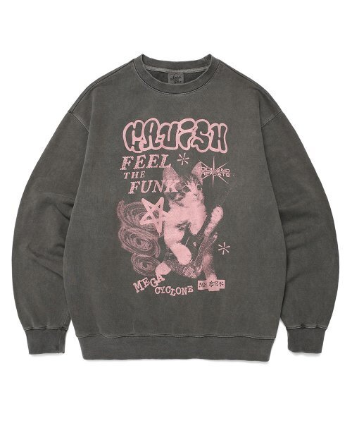 Cavish(カビシ)の「MEGA CYCLONE PIGMENT SWEATSHIRT CHARCOAL(CV2DFUM440A)(スウェット・レディース・チャコール・X-LARGE)」の1枚目の写真