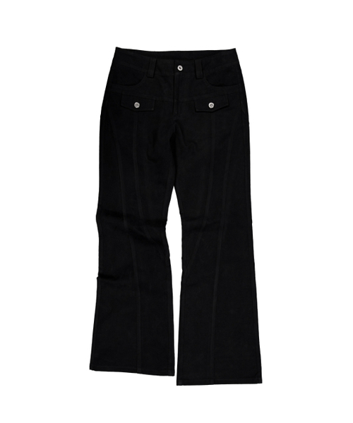 SETUP-EXE(セットアップイーエックスイー)の「LINE BOOTCUT PANTS / BLACK(その他パンツ・レディース・その他・SMALL/MEDIUM)」の2枚目の写真