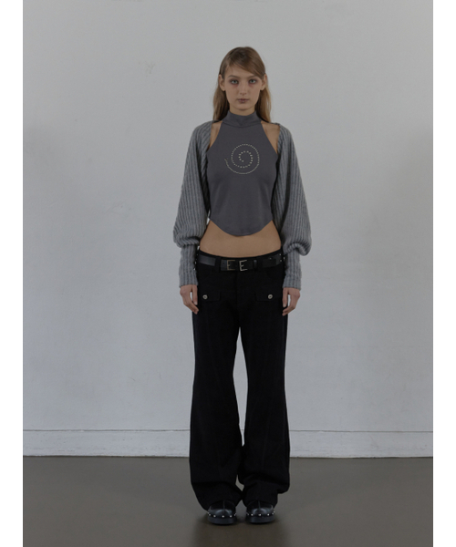 SETUP-EXE(セットアップイーエックスイー)の「LINE BOOTCUT PANTS / BLACK(その他パンツ・レディース・その他・SMALL/MEDIUM)」の4枚目の写真