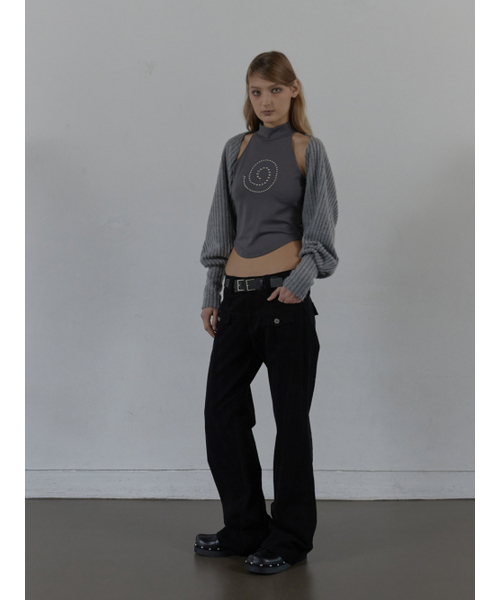 SETUP-EXE(セットアップイーエックスイー)の「LINE BOOTCUT PANTS / BLACK(その他パンツ・レディース・その他・SMALL/MEDIUM)」の5枚目の写真
