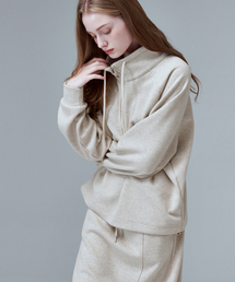 MALOUPE（マロップ）の「5307 ニットセットアップアノラックTシャツ (ベージュ)（Tシャツ/カットソー）」