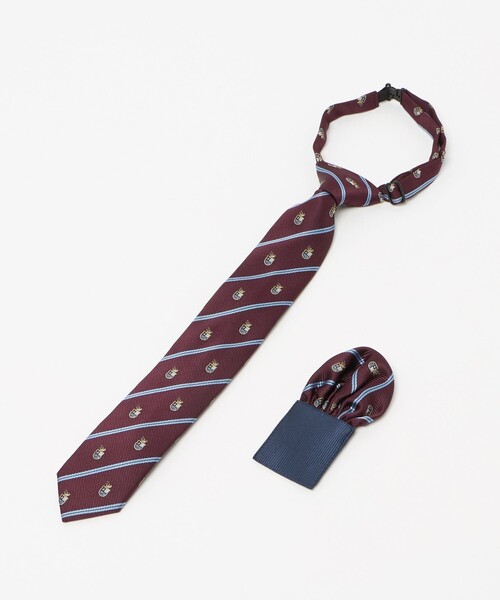 ネクタイ チーフ セット（クレスト） / キッズ 手洗い可能（ネクタイ