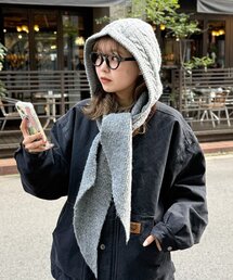 CPCM | フード付きニットマフラー(マフラー)