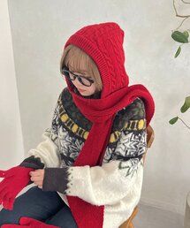 CPCM | フード付きニットマフラー(マフラー)