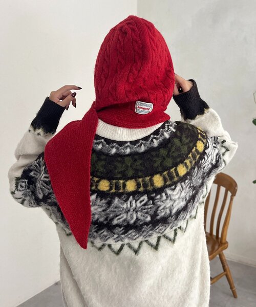 フード付きニットマフラー（マフラー）｜CPCM（シーピーシーエム）の