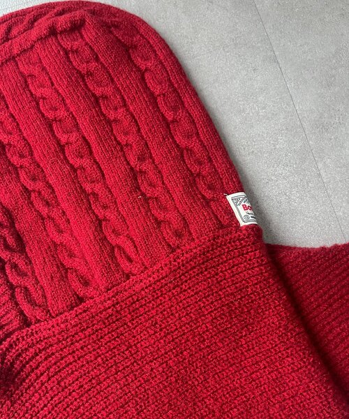 CPCM（シーピーシーエム）の「フード付きニットマフラー（マフラー・レディース・アイボリー/グレー/レッド/ブラック・FREE）」の6枚目の写真