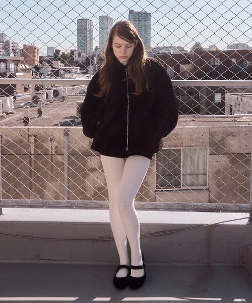 mieya mieya（ミーヤミーヤ）の「【mieya mieya】POODLE BOOA COAT/プードルボアコート（ブルゾン・レディース・ブラック/ホワイト・FREE）」の22枚目の写真