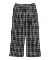 BEAMS | チェック ワイド イージーパンツ【ワイドストレートフィット】(その他パンツ)