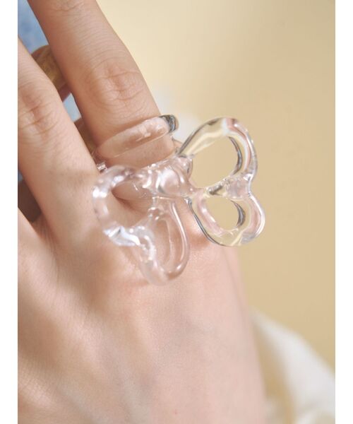merry jenny(メリージェニー)の「clear ribbon ring(リング・レディース・クリア/ベージュ・FREE)」の13枚目の写真