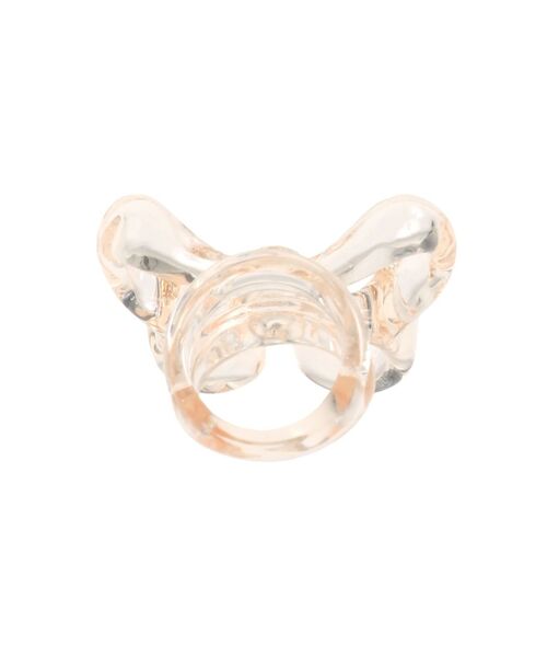 merry jenny(メリージェニー)の「clear ribbon ring(リング・レディース・クリア/ベージュ・FREE)」の6枚目の写真