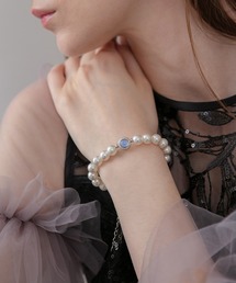 Leja（レジャ）の「【LEJA】パールブルーストーン ブレスレット結婚式 パーティー 成人式 二次会 同窓会 お呼ばれ オケージョン 20代 30代（ネックレス）」