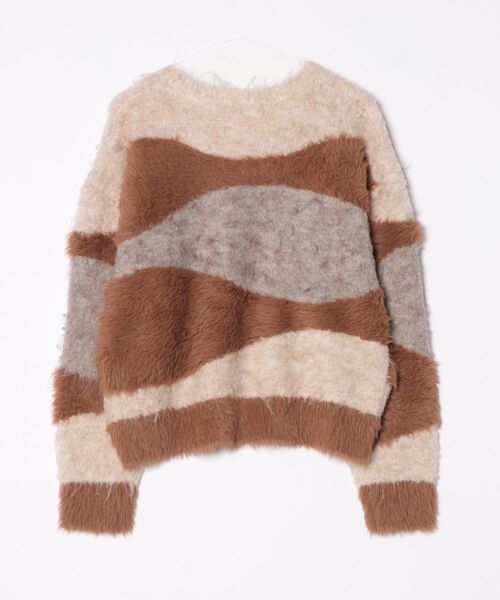 gossara（ゴサラ）の「異素材mix柄ニットPO（ニット/セーター・レディース・グレイッシュベージュ/チャコール/ベージュ・FREE）」の14枚目の写真