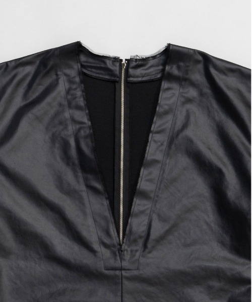 PRANK PROJECT（プランクプロジェクト）の「レザーライクオーバーT / Leather-like Over T（Tシャツ/カットソー・レディース・ブラック/アイボリー・FREE）」の20枚目の写真