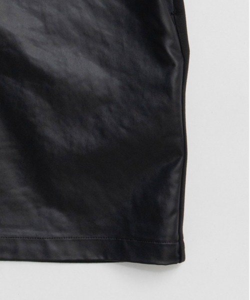 PRANK PROJECT（プランクプロジェクト）の「レザーライクオーバーT / Leather-like Over T（Tシャツ/カットソー・レディース・ブラック/アイボリー・FREE）」の9枚目の写真