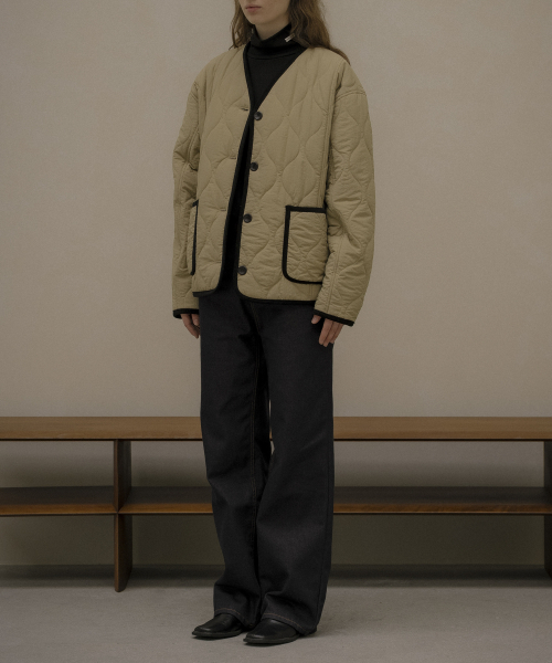 KNOWNBETTER（ノウンベター）の「Field wave quilting jacket [KNFW05JP07]_[2color]（ダウンジャケット/コート・レディース・ネイビー/Beige・FREE）」の6枚目の写真