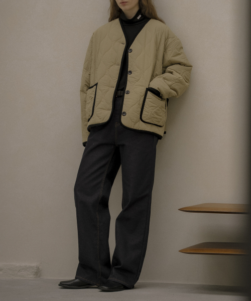 KNOWNBETTER（ノウンベター）の「Field wave quilting jacket [KNFW05JP07]_[2color]（ダウンジャケット/コート・レディース・ネイビー/Beige・FREE）」の5枚目の写真