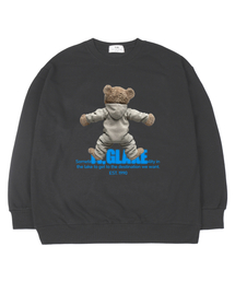 ベクフードベア オーバーサイズ スウェット Tシャツ ダークグレー