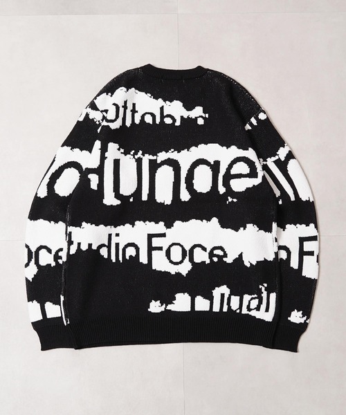 1111clothing(ワンフォークロージング)の「ロゴ ジャガード クルーニット / Logo Jacquard Crew Neck Knit(ニット/セーター・メンズ・ベージュ/ブラック・M/L)」の14枚目の写真