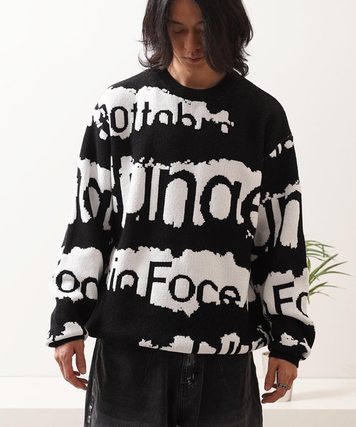 1111clothing(ワンフォークロージング)の「ロゴ ジャガード クルーニット / Logo Jacquard Crew Neck Knit(ニット/セーター・メンズ・ベージュ/ブラック・M/L)」の15枚目の写真