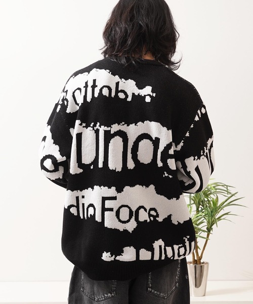 1111clothing(ワンフォークロージング)の「ロゴ ジャガード クルーニット / Logo Jacquard Crew Neck Knit(ニット/セーター・メンズ・ベージュ/ブラック・M/L)」の18枚目の写真