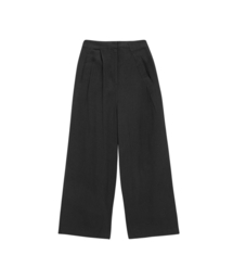 SALAD BAGUNI（サラダバグニ）の「Linen Cross Pintuck Wide Pants - black（スラックス）」
