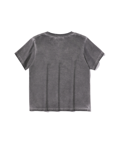 EPISODE UNTITLED（エピソードアンタイトルド）の「CROP LUNA WASHED SIGNATURE APPLIQUE T-SHIRT_COCOA GREY（Tシャツ/カットソー・レディース・その他・1）」の2枚目の写真