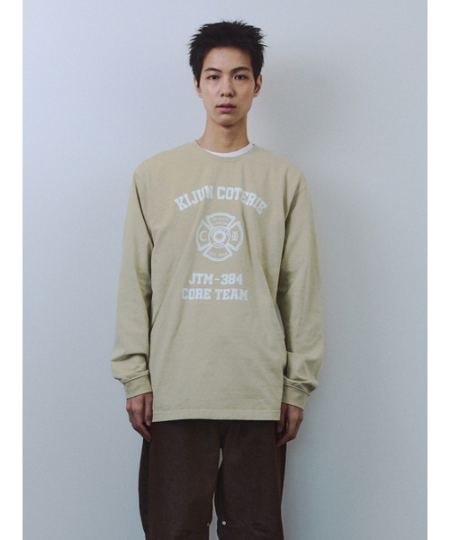 Crest Long Sleeve T-Shirt Beige（Tシャツ/カットソー）｜KIJUN MEN
