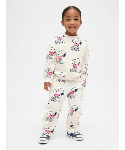 GAP(ギャップ)の「ヴィンテージソフト スヌーピー バレル スウェットパンツ (幼児・ベビー)(スウェットパンツ・キッズ・ピンク/アイボリー・70cm/80cm/90cm/95cm/100cm/105cm/110cm)」の3枚目の写真