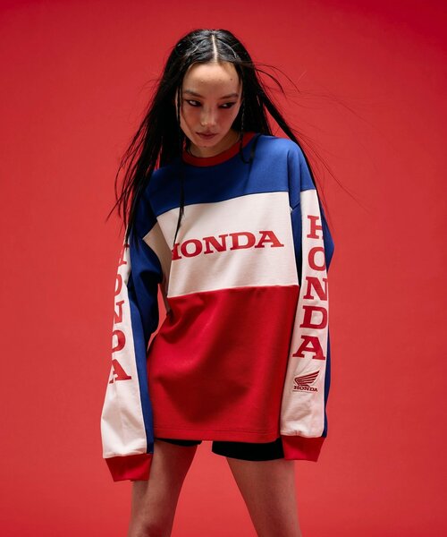 Sourcream（サワークリーム）の「【HONDA×Sourcream】 BMX LONG SLEEVE TEE（Tシャツ/カットソー・レディース・ブルー/ブラック・FREE）」の3枚目の写真