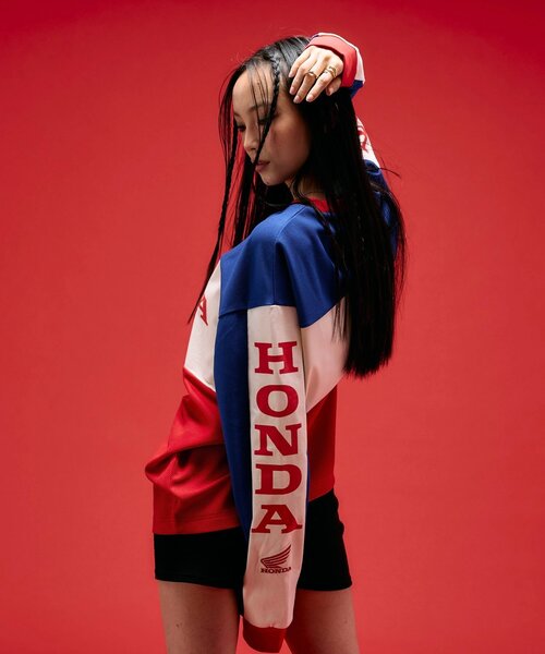 Sourcream（サワークリーム）の「【HONDA×Sourcream】 BMX LONG SLEEVE TEE（Tシャツ/カットソー・レディース・ブルー/ブラック・FREE）」の5枚目の写真