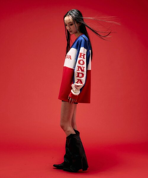 Sourcream（サワークリーム）の「【HONDA×Sourcream】 BMX LONG SLEEVE TEE（Tシャツ/カットソー・レディース・ブルー/ブラック・FREE）」の7枚目の写真