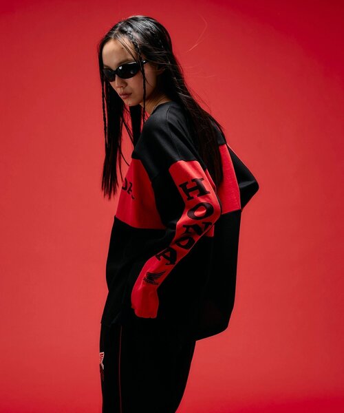 Sourcream（サワークリーム）の「【HONDA×Sourcream】 BMX LONG SLEEVE TEE（Tシャツ/カットソー・レディース・ブルー/ブラック・FREE）」の8枚目の写真