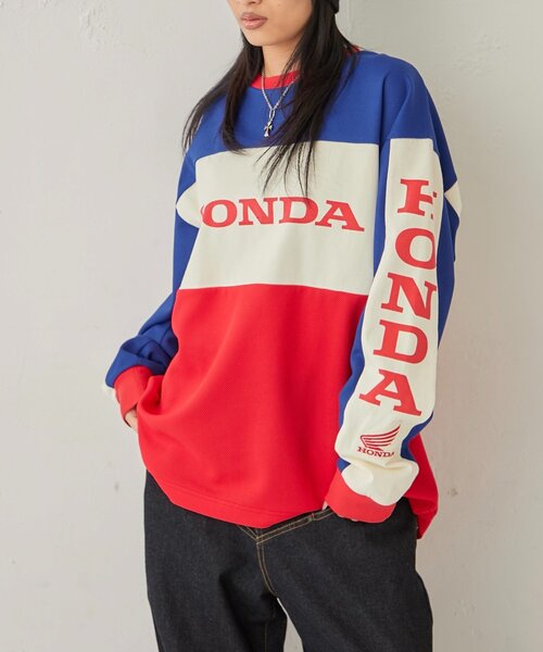 Sourcream（サワークリーム）の「【HONDA×Sourcream】 BMX LONG SLEEVE TEE（Tシャツ/カットソー・レディース・ブルー/ブラック・FREE）」の19枚目の写真