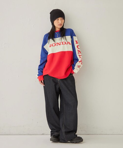 Sourcream（サワークリーム）の「【HONDA×Sourcream】 BMX LONG SLEEVE TEE（Tシャツ/カットソー・レディース・ブルー/ブラック・FREE）」の22枚目の写真