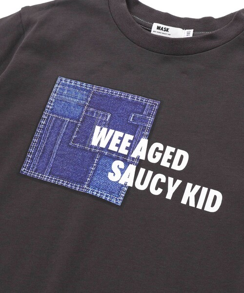 WASK（ワスク）の「デニム風プリントバスク天竺BIGTシャツ(110~160cm)（Tシャツ/カットソー・キッズ・オフホワイト/グレー・160cm/140cm/150cm）」の10枚目の写真