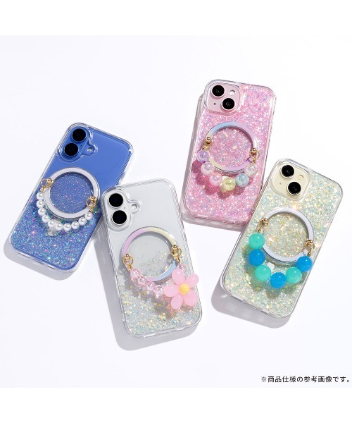 Hamee(ハミィ)の「iPhone 16/15/14/13 専用 PHONEAR twinkle MagSafe対応 グリッター iPhone ケース(スマホケース/カバー・レディース・その他1/その他2/ピンク系その他2/ピンク/イエロー系その他2/イエロー×グリーン・iPhone 13/14/15/iPhone 16)」の13枚目の写真