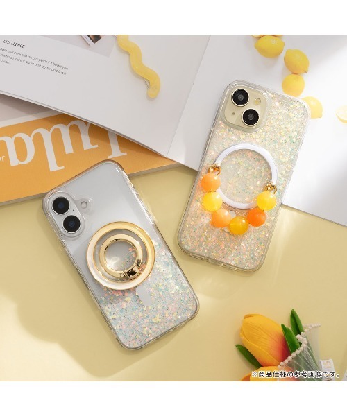 Hamee(ハミィ)の「iPhone 16/15/14/13 専用 PHONEAR twinkle MagSafe対応 グリッター iPhone ケース(スマホケース/カバー・レディース・その他1/その他2/ピンク系その他2/ピンク/イエロー系その他2/イエロー×グリーン・iPhone 13/14/15/iPhone 16)」の14枚目の写真
