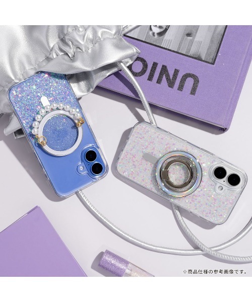 Hamee(ハミィ)の「iPhone 16/15/14/13 専用 PHONEAR twinkle MagSafe対応 グリッター iPhone ケース(スマホケース/カバー・レディース・その他1/その他2/ピンク系その他2/ピンク/イエロー系その他2/イエロー×グリーン・iPhone 13/14/15/iPhone 16)」の15枚目の写真