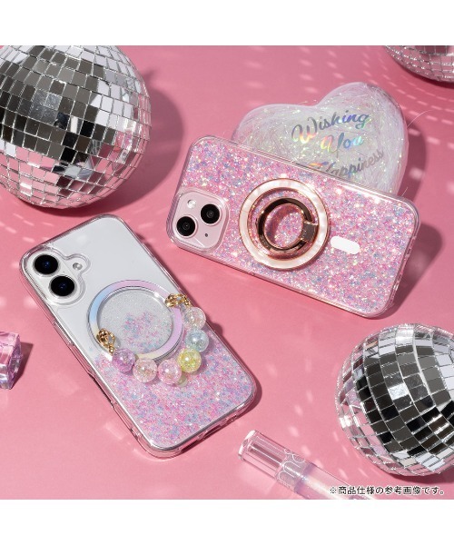 Hamee(ハミィ)の「iPhone 16/15/14/13 専用 PHONEAR twinkle MagSafe対応 グリッター iPhone ケース(スマホケース/カバー・レディース・その他1/その他2/ピンク系その他2/ピンク/イエロー系その他2/イエロー×グリーン・iPhone 13/14/15/iPhone 16)」の16枚目の写真