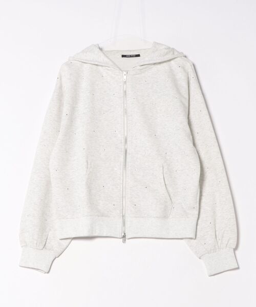 one way（ワンウェイ）の「ビジューまみれパーカー（パーカー・レディース・グレー/チャコールグレー/ブルー/ホワイト・FREE）」の7枚目の写真