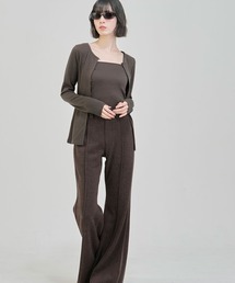 【Nora Lily】「elle」Fit Silhouette Layered Cardigan(Set)